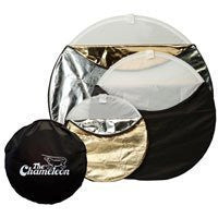 Photogenic Chameleon 22" 5-in-1 Collapsible Disc Reflector, Translucent, White, Black, Silver, Gold. (CH22) - Lighting-Studio - Photogenic - Helix Camera 