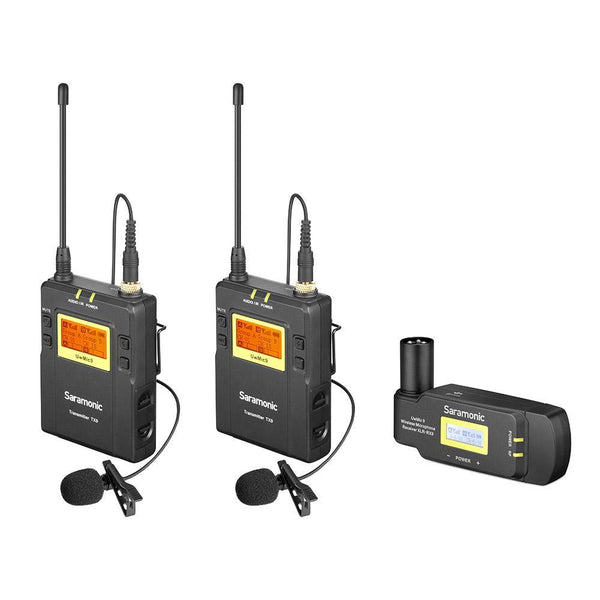 Saramonic UwMic9 TX9+TX9+RX-XLR9 Dual-Channel UHF Wireless Lavalier Mic System with Plug-In XLR Receiver for Professional Video, DSLR & Mirrorless Cameras - Audio - Saramonic - Helix Camera 