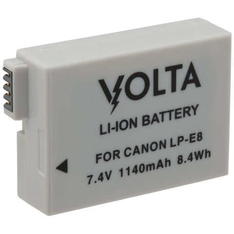 Volta LP-E8 1140mAh Rechargeable Battery for Canon Cameras - Photo-Video - Volta - Helix Camera 