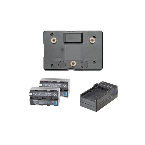 F&V NP-F to 3-Stud (AB Gold Mount) Adapter w/ Batteries Kit 121030028001K - Lighting-Studio - F&V Lighting USA - Helix Camera 