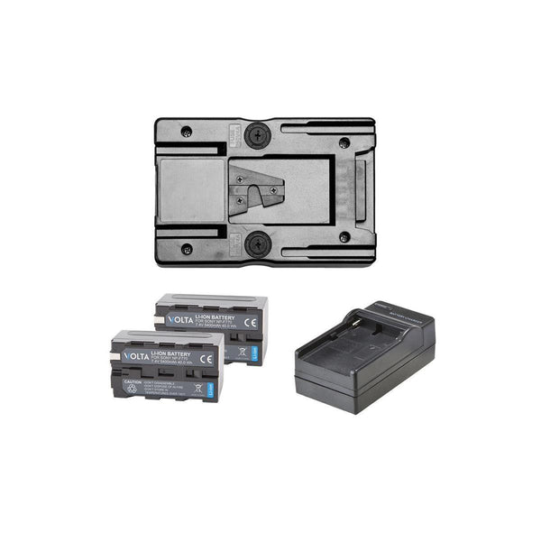 F&V NP-F to V-mount Adapter w/ Batteries Kit 121030018001K - Lighting-Studio - F&V Lighting USA - Helix Camera 