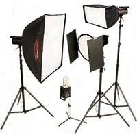 Photogenic PL-600K, 2000ws Solair Powerlight Kit, with Four PL500DRC 500ws Solair Monolights, Stands, Soft Boxes, Reflectors & Barndoors (PL600K) - Lighting-Studio - Photogenic - Helix Camera 