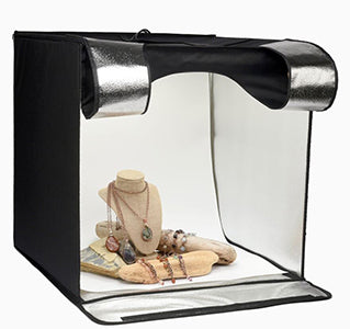 Smith-Victor 24" Desktop LED Light Box Studio Tent with Turntable, 4 Backgrounds - Photo-Video - Smith-Victor - Helix Camera 