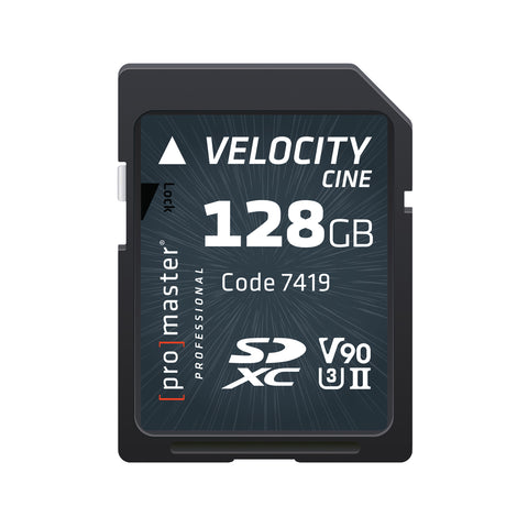 ProMaster Velocity Cine 2000x SDXC - 128GB - Film-Memory - ProMaster - Helix Camera 