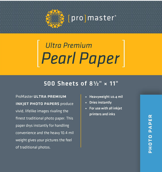 ProMaster Ultra Premium Pearl Paper - 8.5"x11" - 500 Sheet - Print-Scan-Present - ProMaster - Helix Camera 