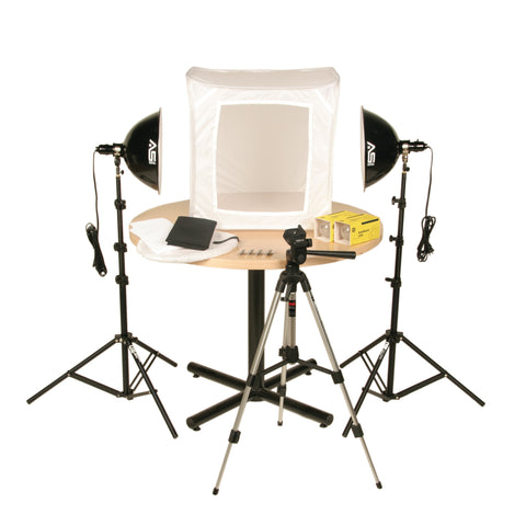 Smith-Victor KLB-2, Two Light 1000 Total watt Photoflood Light Tent Kit - Lighting-Studio - Smith-Victor - Helix Camera 