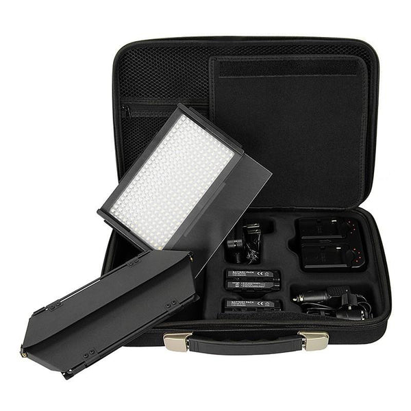 Fotodiox Pro LED-312DS, Professional 312 LED Dimmable Bicolor Adjustable Photo Video Light Kit - Lighting-Studio - Fotodiox - Helix Camera 