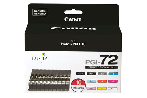 Canon Lucia PGI-72 10 Color Pack - Print-Scan-Present - Canon - Helix Camera 