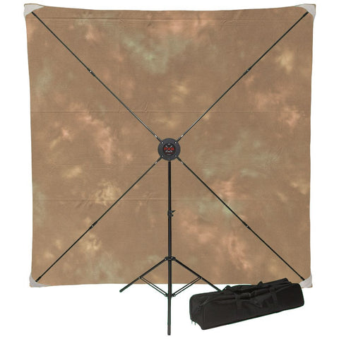Copy of Studio-Assets 8 x 8' PXB Portable X-frame Background System with Masters Brown Muslin - Helix Camera 