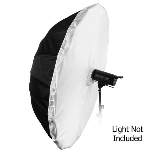 Fotodiox Pro 16-Rib, 60" Black and Silver Reflective Parabolic Umbrella with Neutral White Diffusion Cover - Lighting-Studio - Fotodiox - Helix Camera 