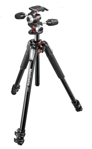 Manfrotto 055 Series Aluminum 3 Section Tripod with 3-Way Head - Photo-Video - Manfrotto - Helix Camera 